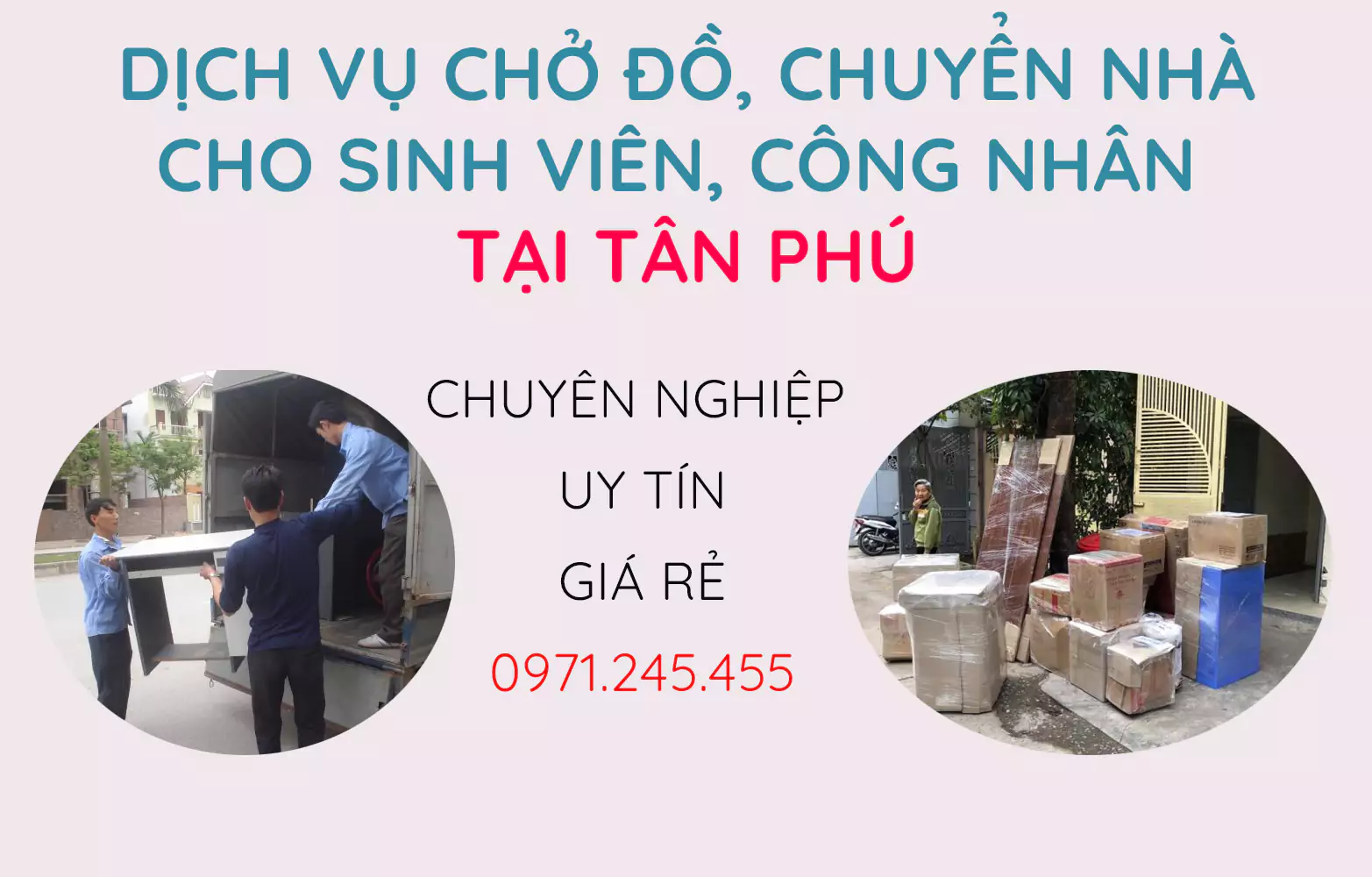Xe tải chuyên chở đồ sinh viên tại Quận Tân Phú