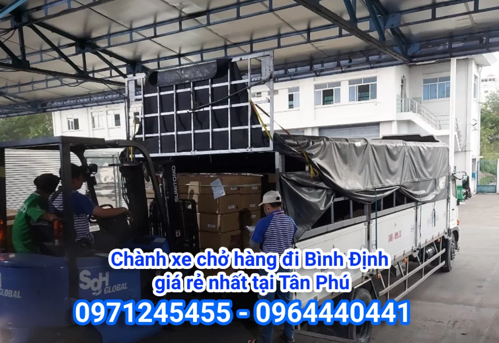 Chành xe chở hàng đi Bình Định giá rẻ nhất tại Tân Phú giá rẻ tại Đường Việt Sài Gòn. Nhận vận chuyển tất cả các loại hàng khác nhau, đảm bảo uy tín.
